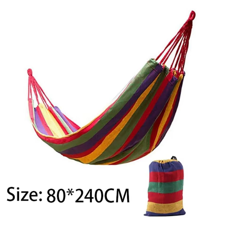 Portable Hammocks Single or Double Hammocks Outdoor and Indoor Camping Accessories with Slings and Hooks
