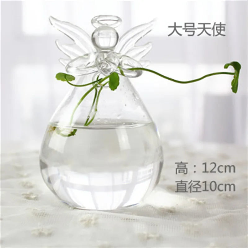 Hand Made Glass Vase Terrarium Transparent Hydroponic Flower Vase Fish Tank Aquarium Container Flower Planter Pots Home Decor