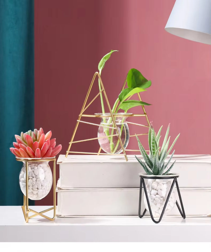 Terrarium Flower Vase for Home Hydroponic Plant Vase Glass Containers Nordic Art Retro Home Garden Craft Ornaments Jarrones Hot