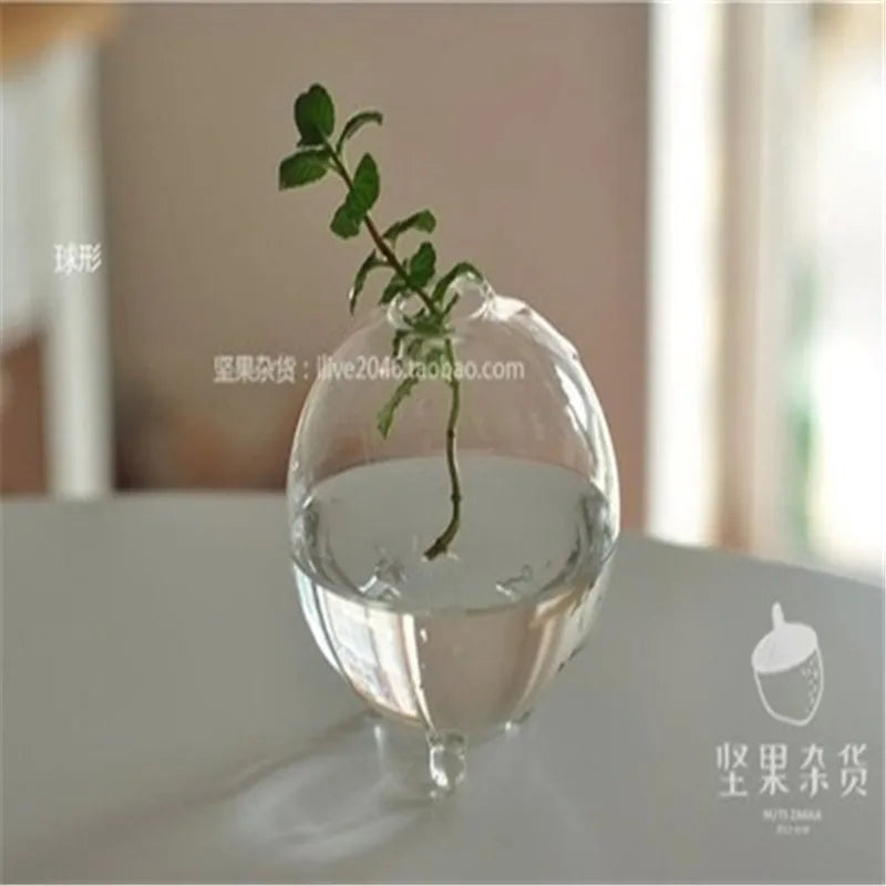 Hand Made Glass Vase Terrarium Transparent Hydroponic Flower Vase Fish Tank Aquarium Container Flower Planter Pots Home Decor