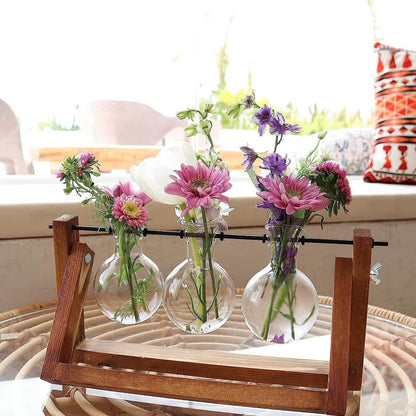 Wooden Vase Holder, Hydroponic Plant Holder, Home Decoration, Creative Vase Holder, Glass Vase Holder, Solid Wood Flower Holder
