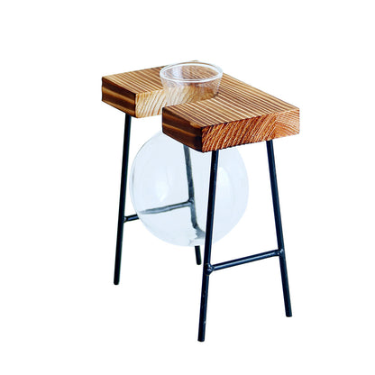 Nordic Style Creative Wooden Frame Hydroponic Vase