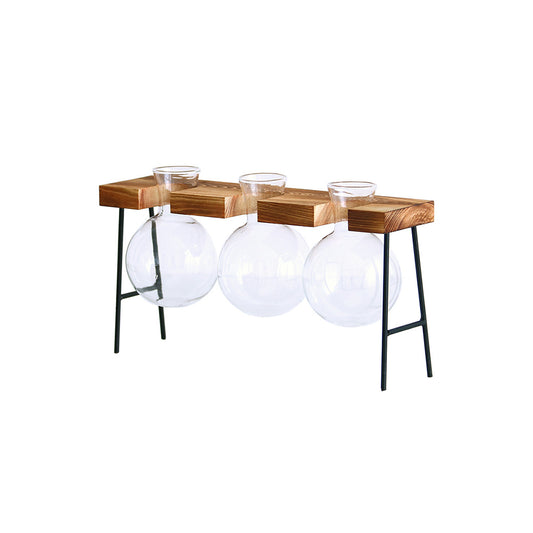 Nordic Style Creative Wooden Frame Hydroponic Vase
