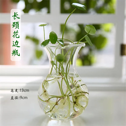 Hand Made Glass Vase Terrarium Transparent Hydroponic Flower Vase Fish Tank Aquarium Container Flower Planter Pots Home Decor